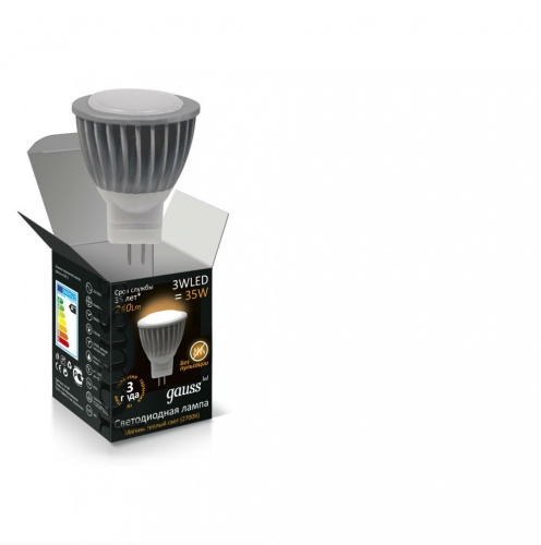 ����� ������������ Gauss EB132517103 D35�45 3W SMD MR11 AC220-240V GU4 2700K Frost