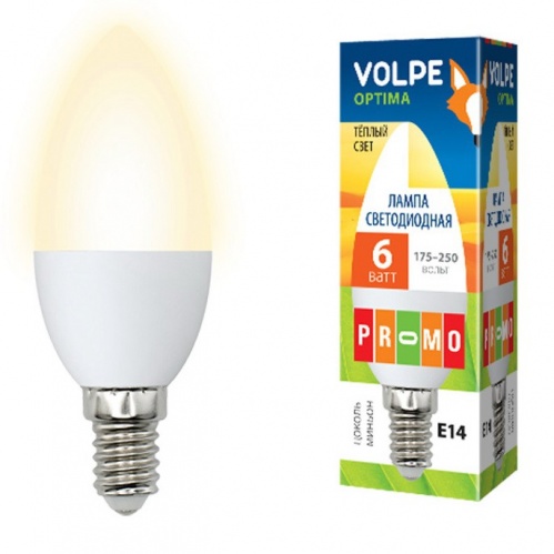 ����� ������������ Volpe Optima LED-C37-6W/WW/E14/FR/O