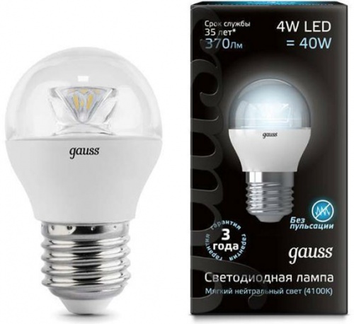 ����� ������������ Gauss 105202204 E27 4W 4100K