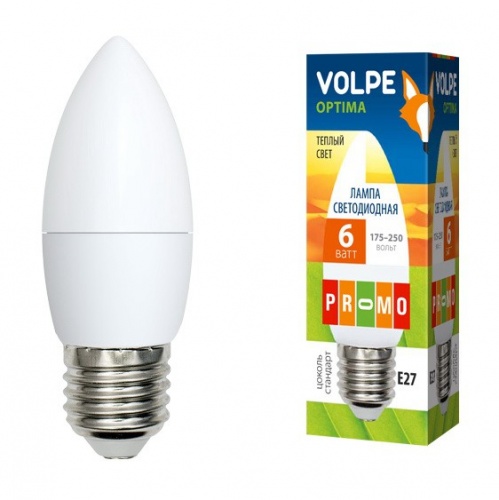����� ������������ Volpe Optima LED-C37-6W/WW/E27/FR/O