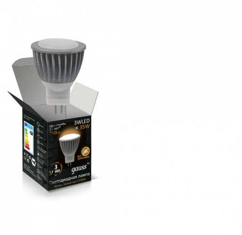 ����� ������������ Gauss EB132517203 D35�45 3W SMD MR11 AC220-240V GU4 4100K Frost