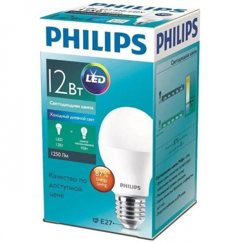 ����� ������������ Philips 929001379987 ESS LEDBulb 12��-120�� E27 6500� 230� A60 RCA