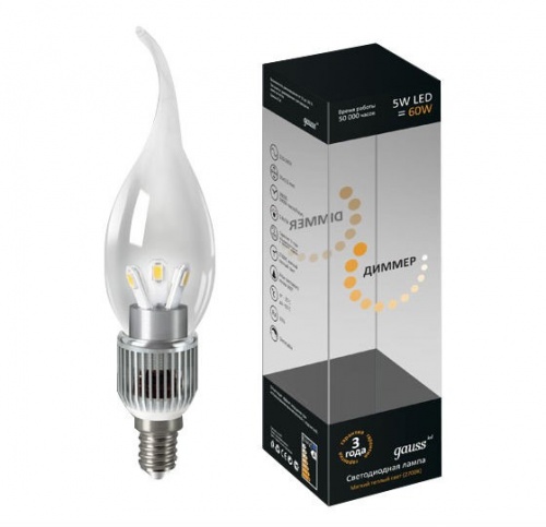 ����� ������������ Gauss HA104201105-D 5W E14 2700K �����������