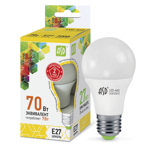 ����� ������������ ASD Standard A60 7W �27 3000�