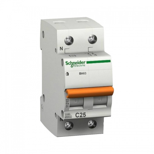 �������������� ����������� Schneider Electric ������� ��63 1P+N C 25A 4,5��