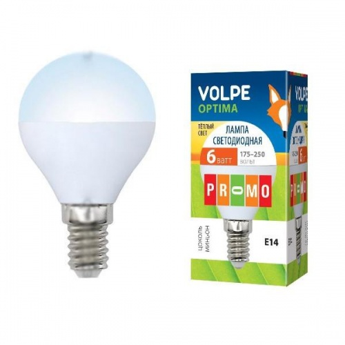 ����� ������������ Volpe Optima LED-G45-6W/WW/E14/FR/O