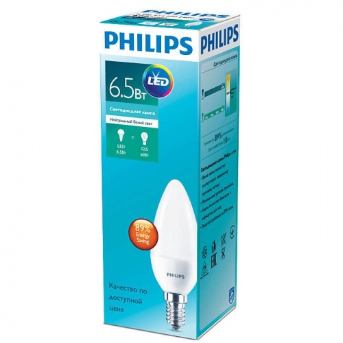����� ������������ Philips 929001811307 ESS LED Candle 6.5-60�� E14 840 B38 ND FR