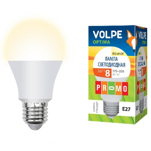 ����� ������������ Volpe Optima LED-A60-8W/WW/E27/FR/O