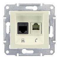  -  Schneider Electric Sedna SDN5100147 RJ11+RJ45  