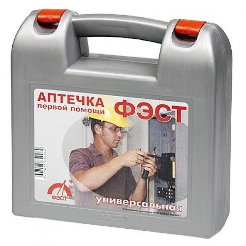 Аптечка ФЭСТ универсальная, футляр 210х210х75 мм Аптечка ФЭСТ универсальная, футляр 210х210х75 мм