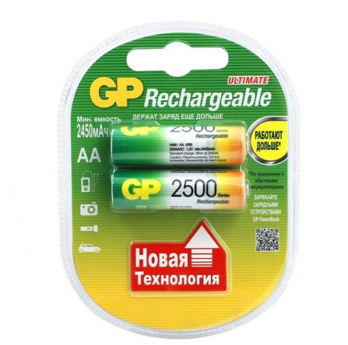 ��������� �������������� GP Batteries 250AAHC AA 2450 ��� 2 ��.
