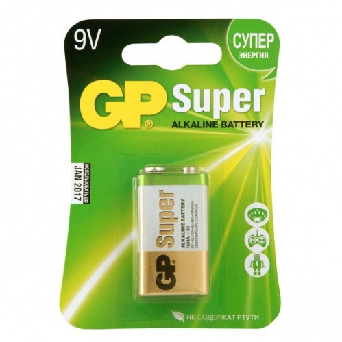 ��������� ����������� GP Batteries Super Alkaline 1604A 9V 1 ��.