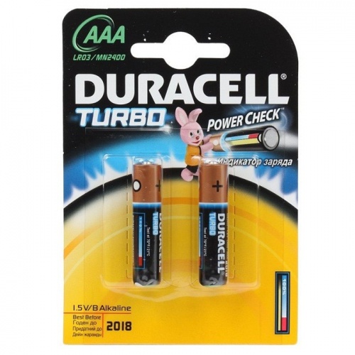 ��������� ����������� Duracell Turbo AAA LR03 Bl-2 2 ��
