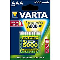 �������������� ��������� Varta AAA R2U 1000 ��� 4 ��.